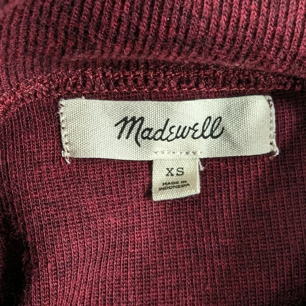 Madewell Women's Plush Mockneck‎ Puff-Sleeve Top XS Nb512
